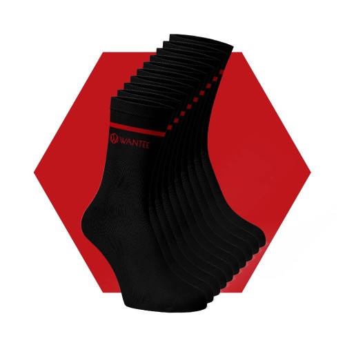 Skarpetki Basic Black and Red Wantee10-pack Skarpetki Basic Black and Red Wantee10-pack