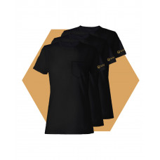 Damska Koszulka Pure Black Wantee czarna 3-Pack