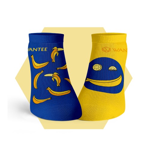 Krótkie Skarpetki Funny Banany Wantee Krótkie Skarpetki Funny Banany Wantee