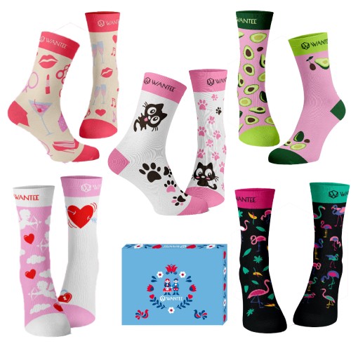 Skarpety Klub Damski Wantee 5-pack w pudełku prezentowym Skarpety Klub Damski Wantee 5-pack w pudełku prezentowym