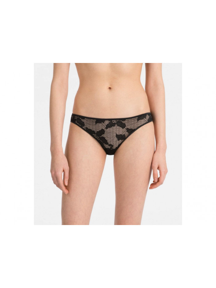 Damskie Majtki Calvin Klein Lily Lace Bikini - Koronkowe Czarne