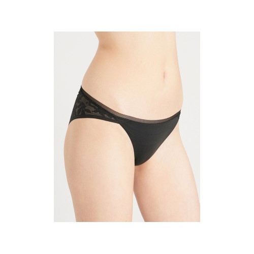 Damskie Majtki Calvin Klein Perfectly Fit Botanical Bikini Czarne Damskie Majtki Calvin Klein Perfectly Fit Botanical Bikini Czarne