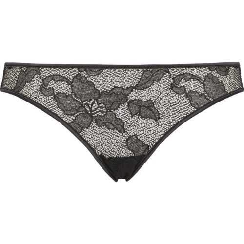 Damskie Majtki Calvin Klein Lily Lace Bikini - Koronkowe Czarne Damskie Majtki Calvin Klein Lily Lace Bikini - Koronkowe Czarne
