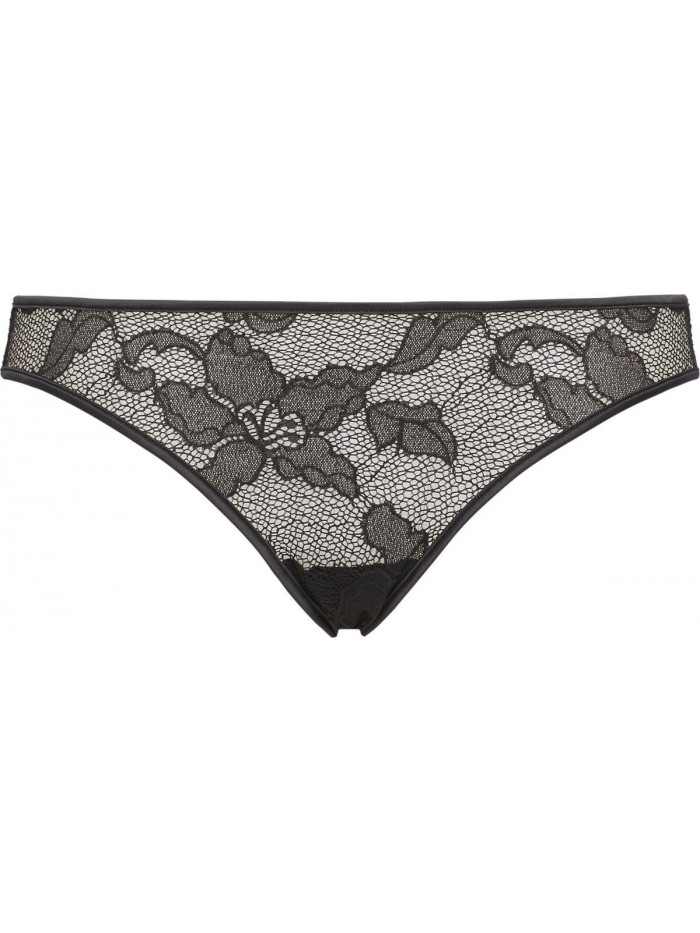 Damskie Majtki Calvin Klein Lily Lace Bikini - Koronkowe Czarne