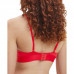 Damski biustonosz Calvin Klein Monolight CTN Holiday-LGHT Lined Triangle czerwony