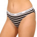 Damskie majtki bikini Calvin Klein Carousel ciemnoróżowe, szare, w paski 3-pak