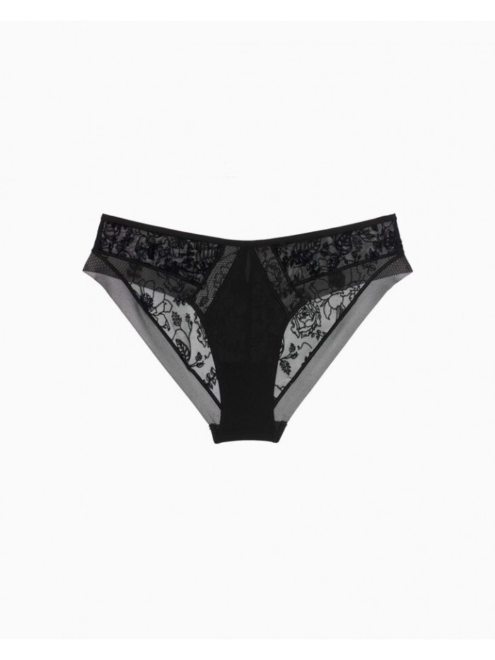 Damskie Majtki Calvin Klein Wildflower-Bikini Czarne