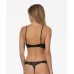 Damskie Stringi Calvin Klein Black Linear Lace-Thong Czarne