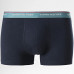 Męskie Bokserki Tommy Hilfiger Premium Essentials WB Trunk Granatowe z Czarnym, Miętowym i Czerwonym Pasem 3-Pak