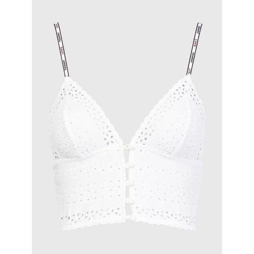 Biustonosz Damski Tommy Hilfiger Eyelet-Triangle Bra Ivory