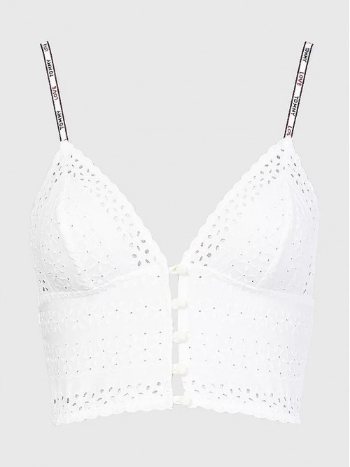 Biustonosz Damski Tommy Hilfiger Eyelet-Triangle Bra Ivory