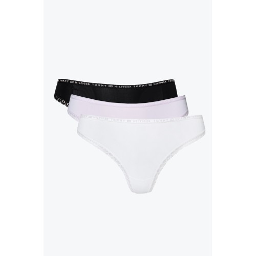 Damskie Stringi z Koronką Tommy Hilfiger Jasnoróżowe, Czarne, Beżowe 3-Pack Damskie Stringi z Koronką Tommy Hilfiger Jasnoróżowe, Czarne, Beżowe 3-Pack