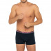 Męskie bokserki Tommy Hilfiger Trunk Printed WB czarne z paskiem w kratkę 3-pack