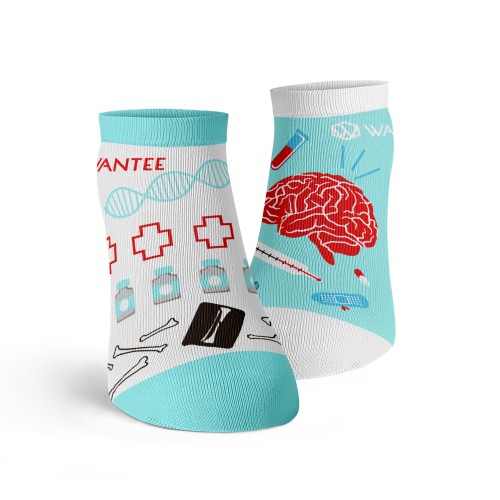 Skarpetki Ankle Medical Blue Wantee Skarpetki Ankle Medical Blue Wantee