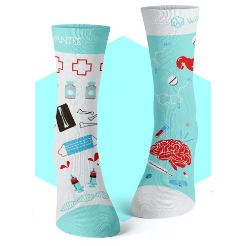 Skarpetki Medical Blue Wantee Skarpetki Medical Blue Wantee