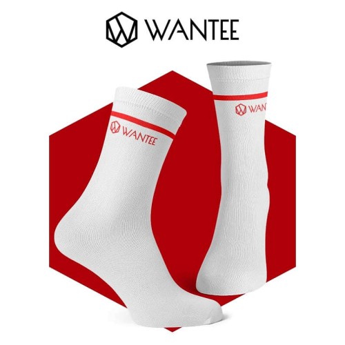 Skarpetki Basic White and Red Wantee Skarpetki Basic White and Red Wantee