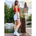 Skarpetki Basic White and Red Wantee 10-pack