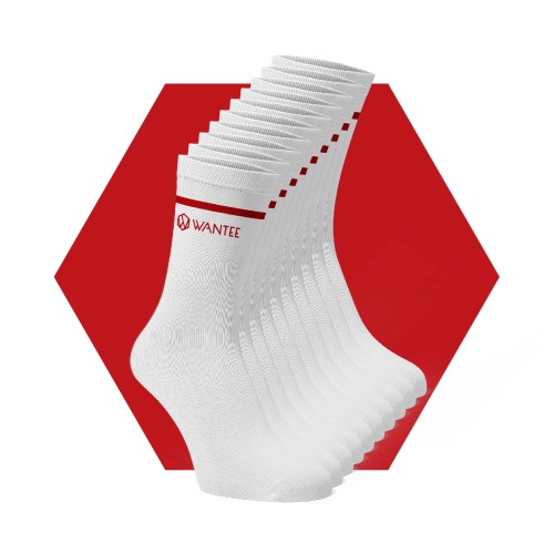 Skarpetki Basic White and Red Wantee 10-pack Skarpetki Basic White and Red Wantee 10-pack