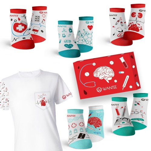 Damski zestaw Medical Wantee 6-pack skarpetki stopki Damski zestaw Medical Wantee 6-pack skarpetki stopki